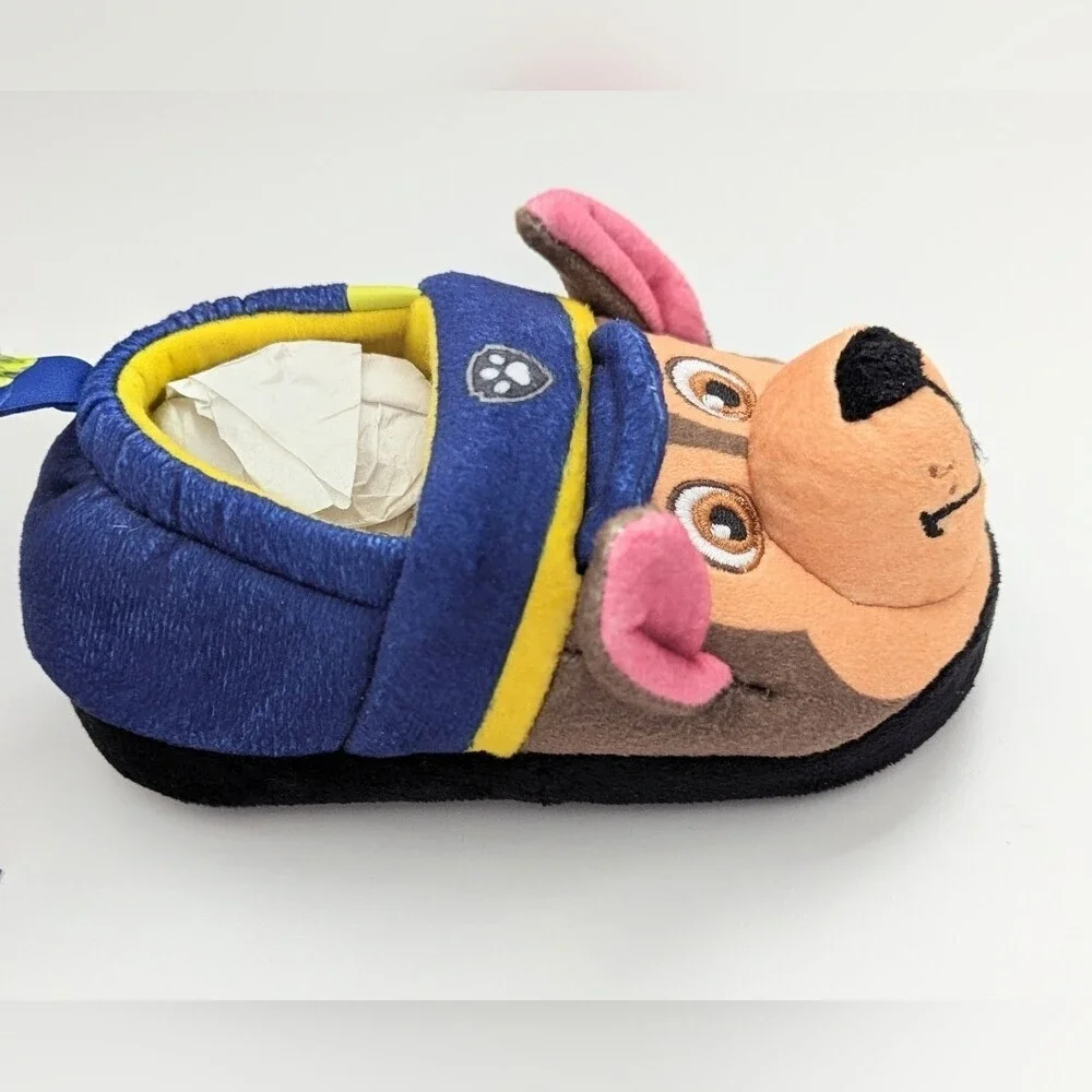 NWT Nickelodeon Paw Patrol Unisex Kids' (Size 5-6) Plush Slide-In Slippers